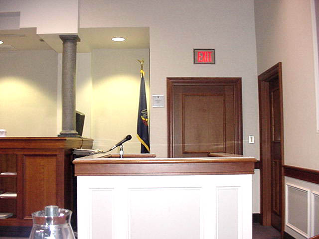 Courtroom 4B - View from Prosecutor to Witness