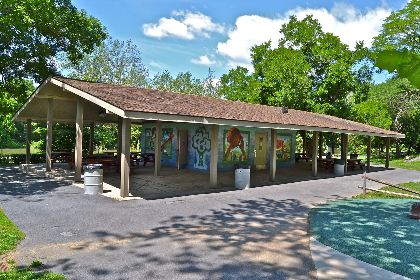 The recreation pavilion at Stonecliffe Recreation Area