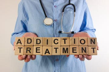 Image that says addiction treatment