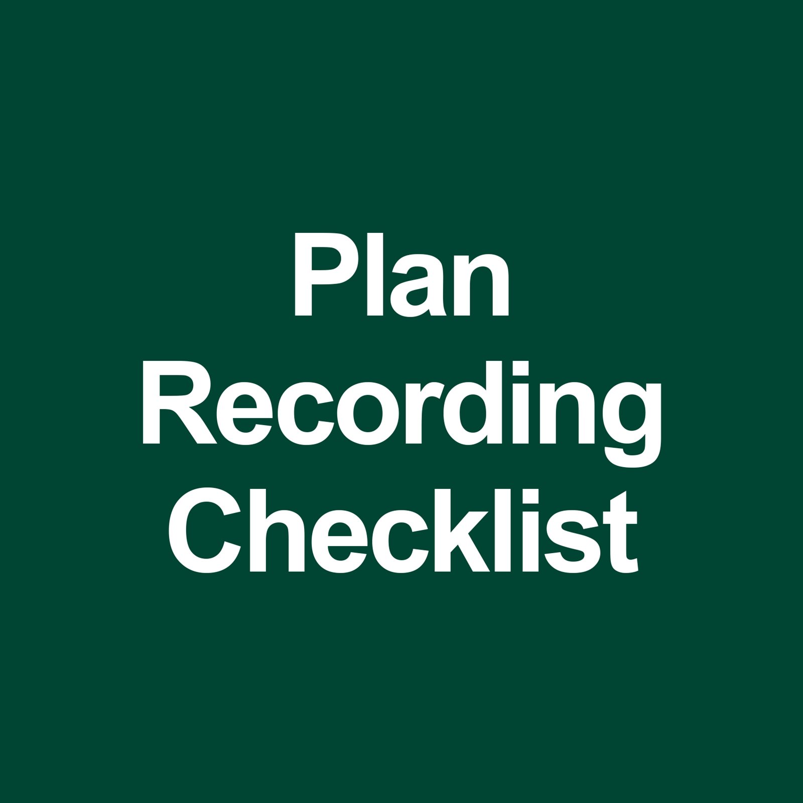 Plan Endorsement Checklist​