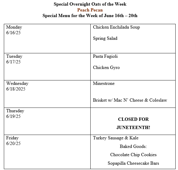 earthrise menu