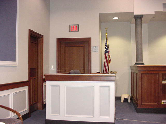 Courtroom 4C - View from Defense to Witness
