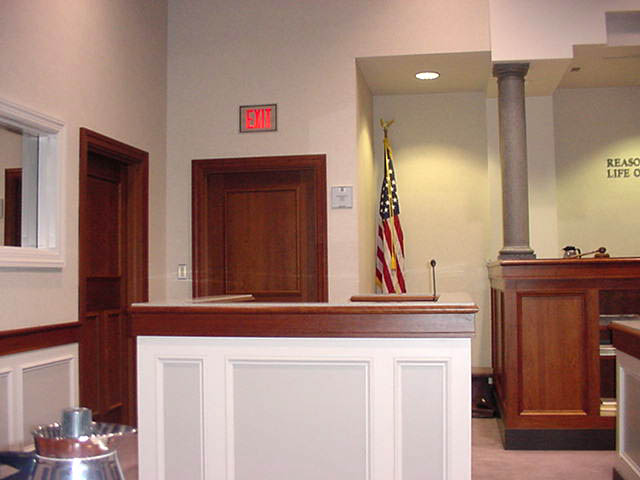 Courtroom 4E - View from Prosecutor to Witness