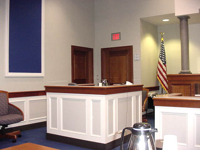 Courtroom 4D - View from Prosecutor to Witness