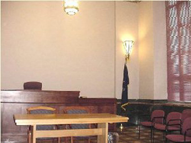 Courtroom 1 - View from Defense to Witness