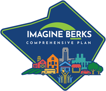 County outline logo for Imagine Berks Comprehensive Plan